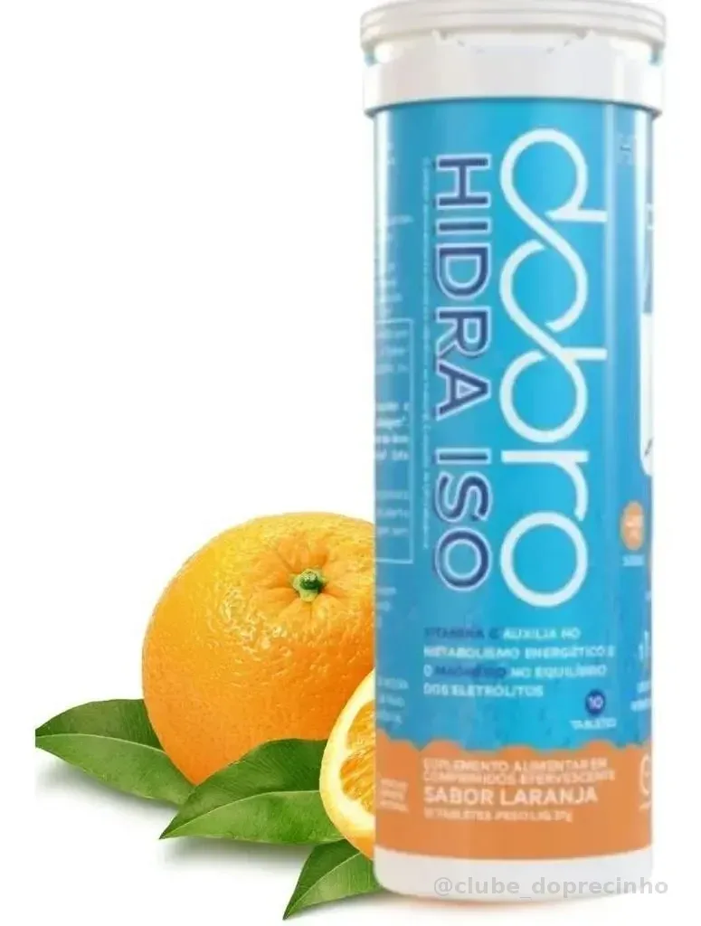 Hidra Iso Repositor Eletrolítico 10 Tabletes Dobro 37g Sabor Laranja