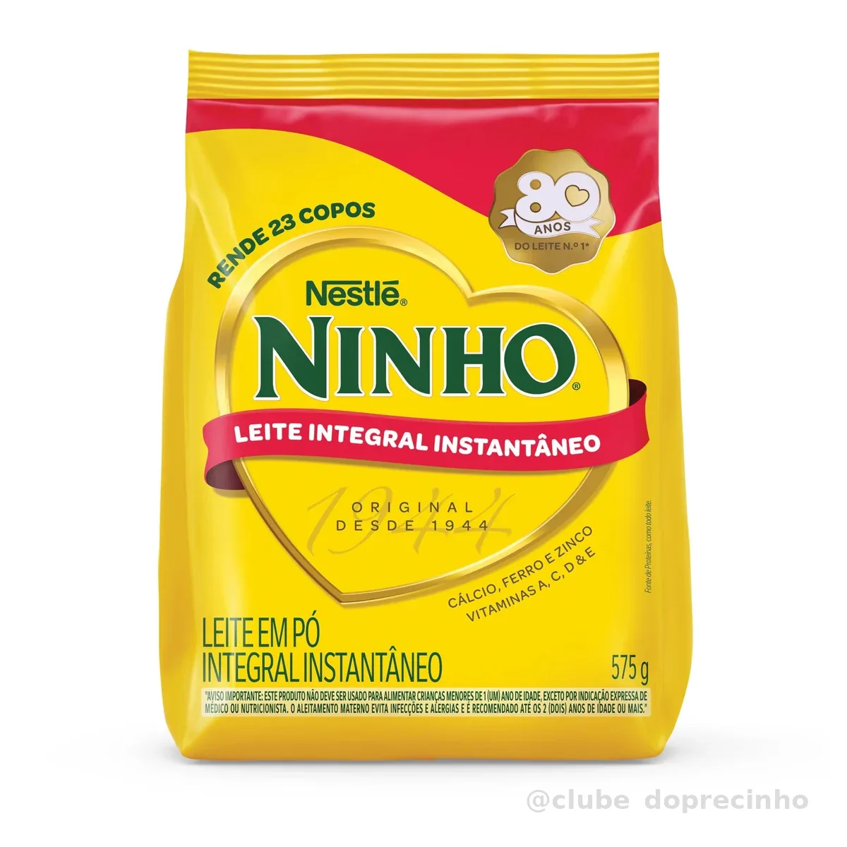 Leite em Pó Ninho Integral Instantâneo Sachê 575g