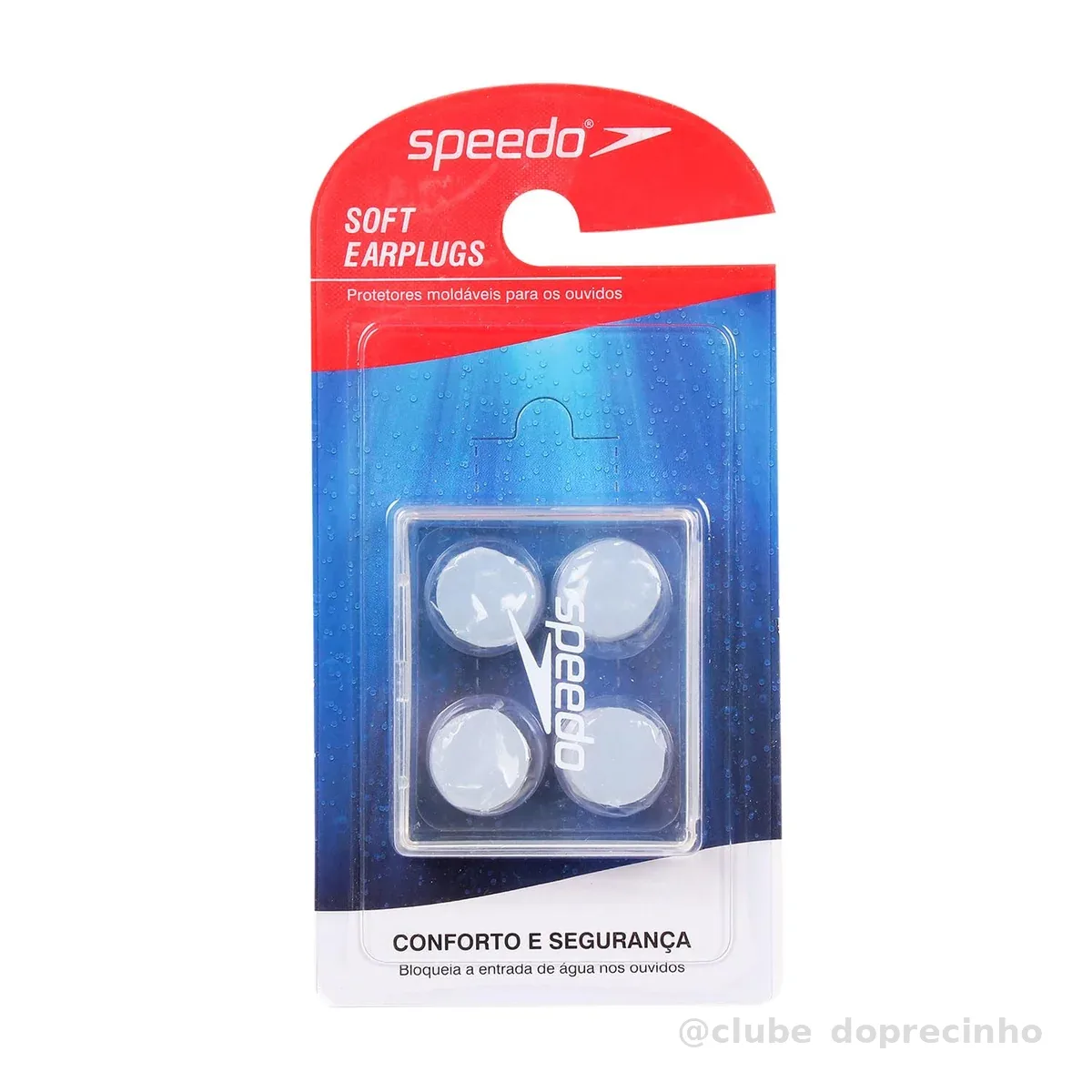 Protetor Auricular, Speedo, Soft Earplugs- Transparente