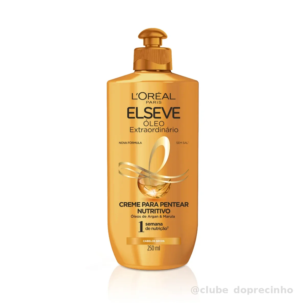 L'Oréal Paris Elseve Creme Para Pentear Nutrição Intensa Óleo Extraordinário, Nutrição e Maciez, 250 ml | Óleo Extraordinário, Nutrição e Maciez