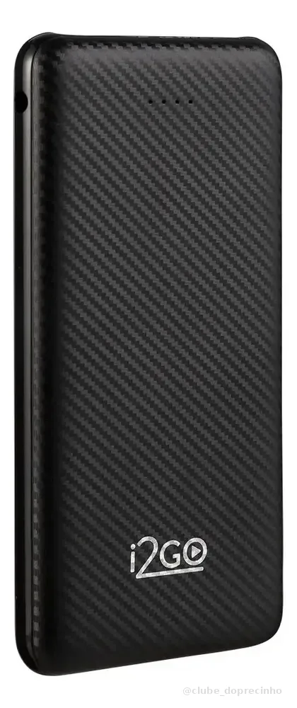 Carregador Portátil Power Bank I2go 10000mah Cor Preto