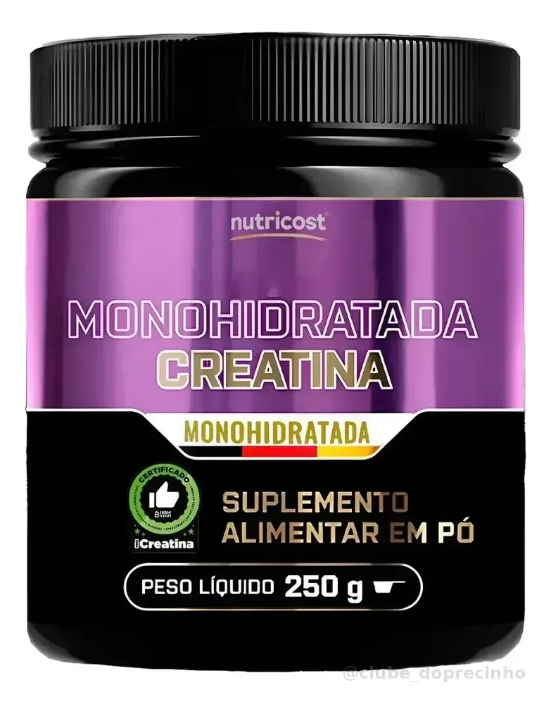 1 Creatina monohidratada Roxa Nutricost Pura A Preferida Dos Marombas 250 g