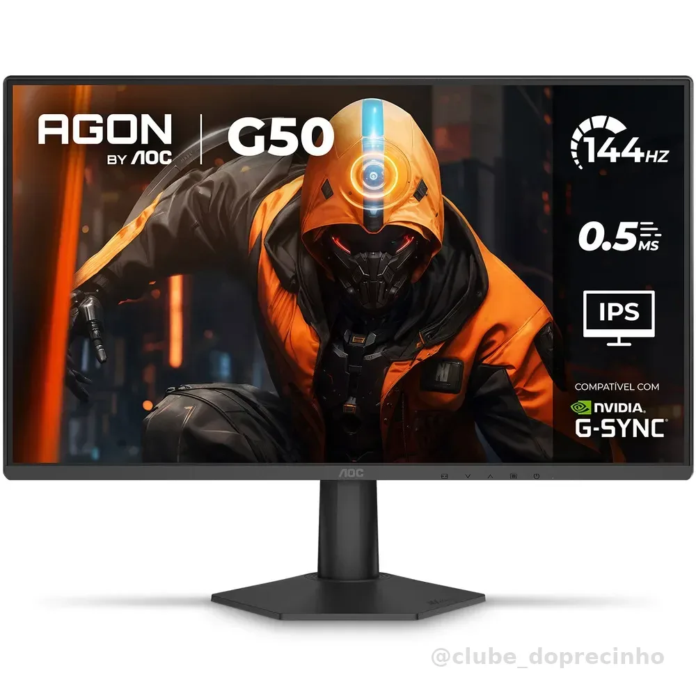 Monitor Gamer AOC AGON G50 24" 144Hz 0,5ms IPS HDR10 G-SYNC 24G50F Preto