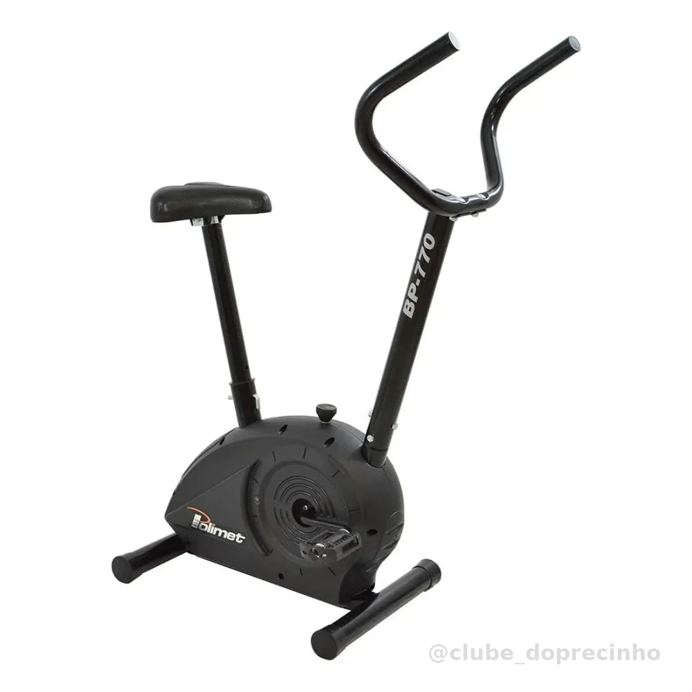 Polimet Bicicleta Ergométrica Bp-770, Preto