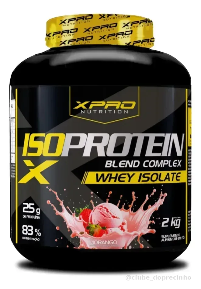 Whey Protein Iso Blend Complex Morango 2kg Zero Açúcar - XPro Nutrition