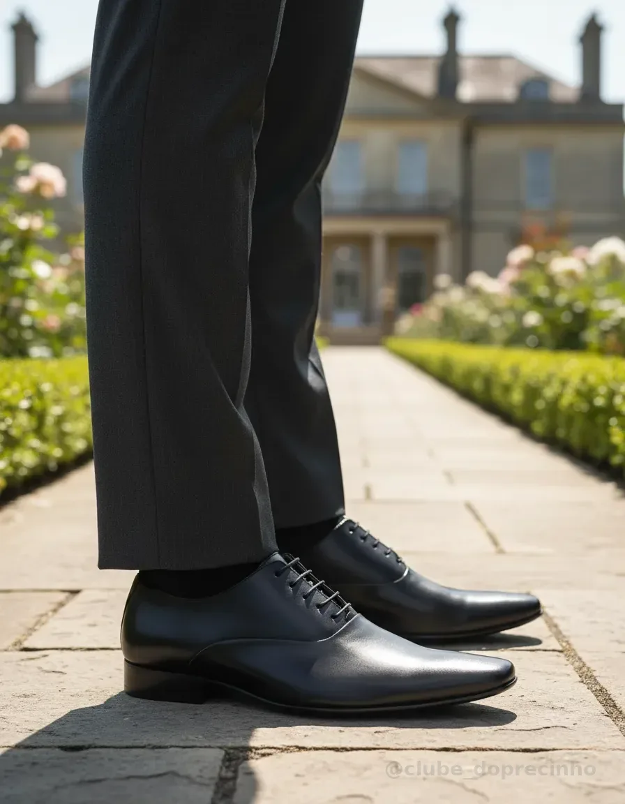 Sapato Social Em Couro Oxford Malbork Preto