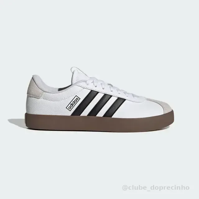 Tênis Feminino Vl Court 3.0 adidas Ftwwht/cblack/greone Liso 37 Br