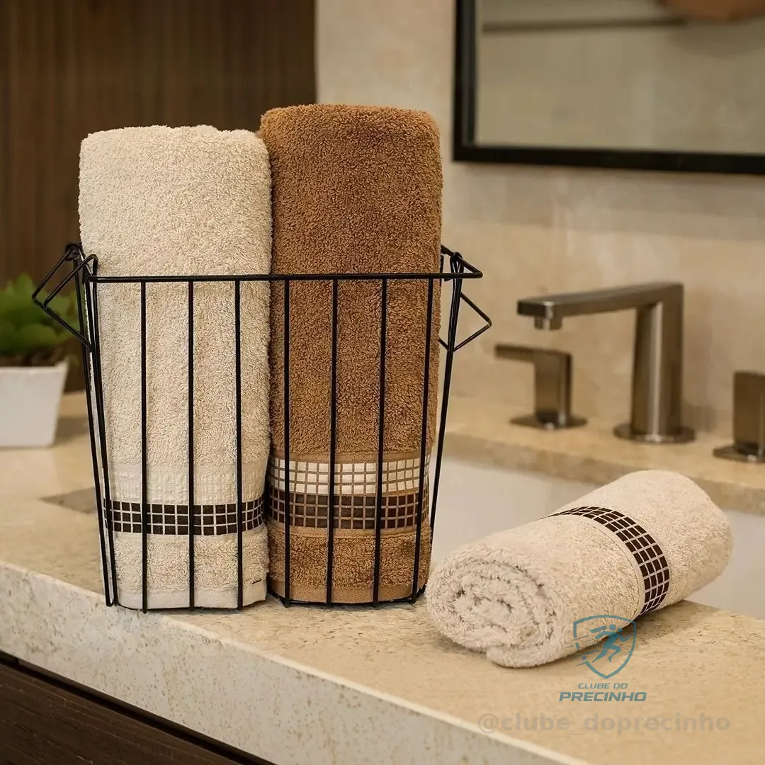Kit Toalhas De Banho 3 Peças Dimer Casa In Grão E Avelã