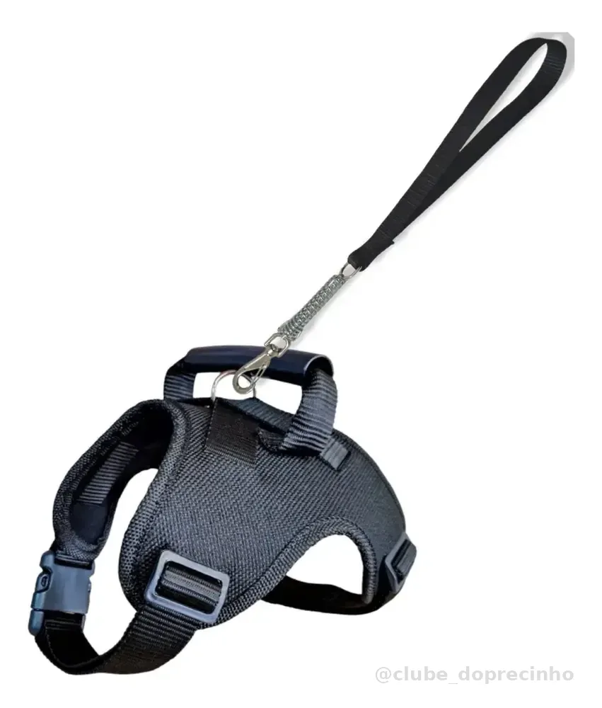Peitoral Para Cachorro Porte Médio E Grande Confortável Cor Preto Tamanho da coleira G Império Do Pet