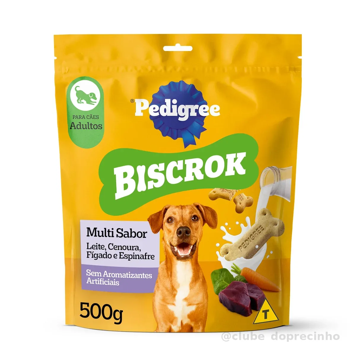 Biscoito Pedigree Biscrok Para Cães Adultos Multi, 500 g