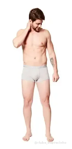 Kit 2 Cuecas Boxer Masculinas Elástico Calvin Klein Cinza Gg