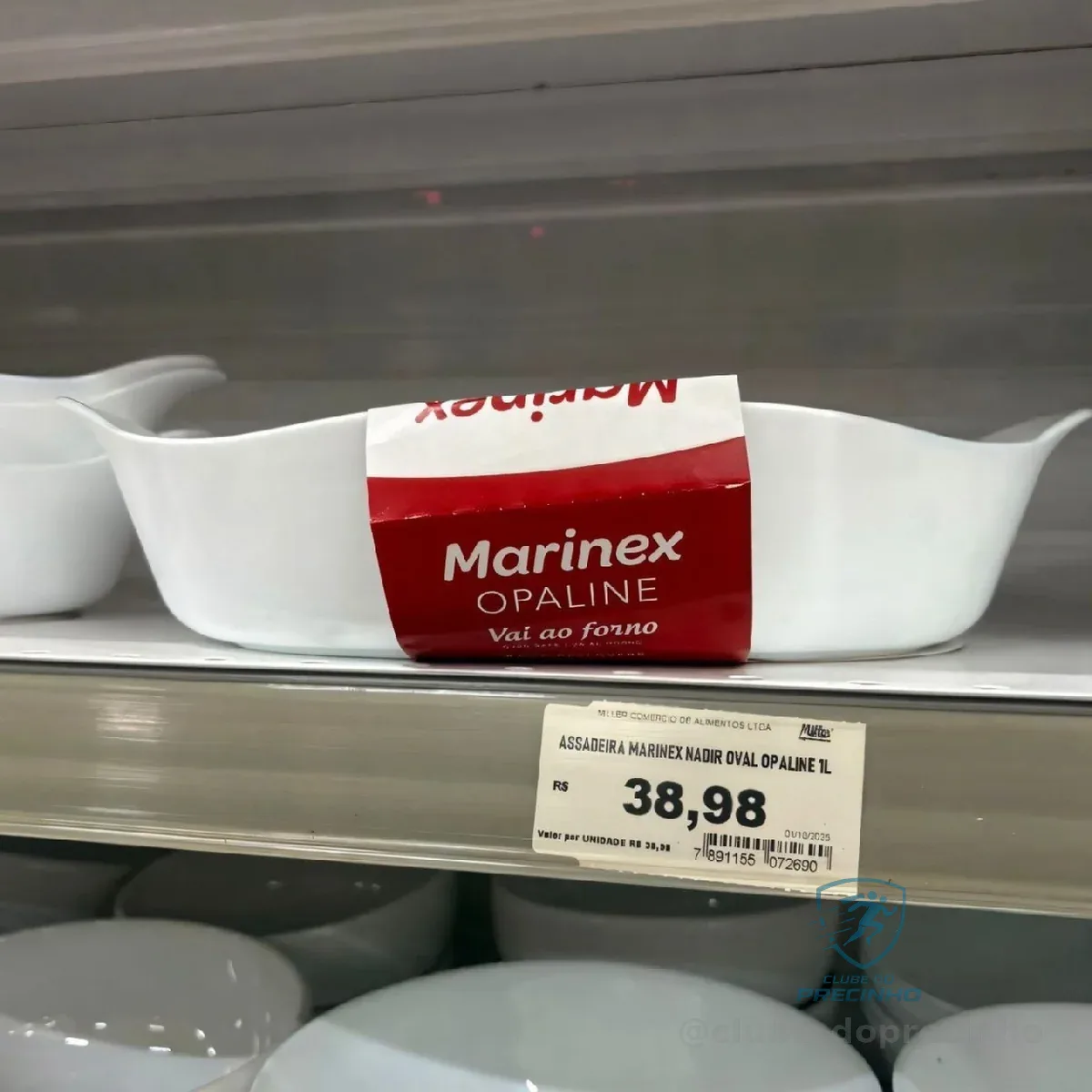 Conjunto De Assadeiras Opaline 3 Peças Oval Branco Marinex Branco