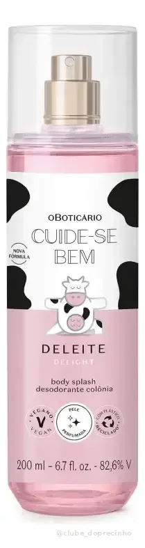 Body Splash Cuide-se Bem Deleite Boticário 200ml Vegano Suave