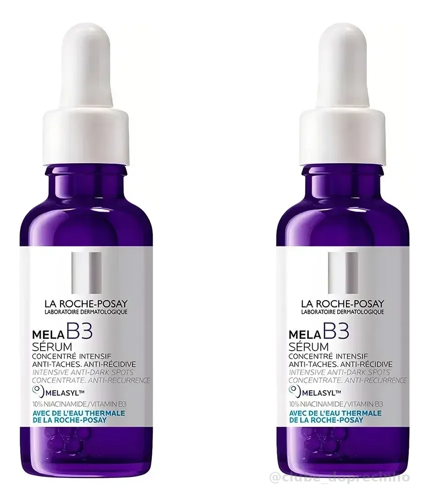 La Roche Posay, 2 unidades de soro concentrado Mela B3, 30 ml, horário de aplicação: dia/noite, tipo de pele, todos os tipos de pele