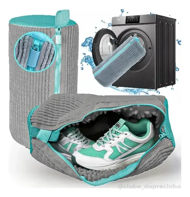 Kit 2 Saco Para Lavar Tênis Sapato Maquina De Lavar C/ Ziper