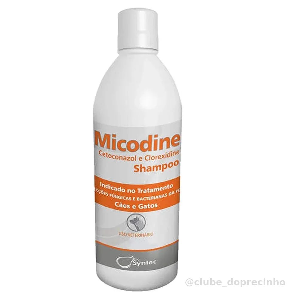 SYNTEC Micodine Shampoo Syntec Cetoconazol Para Cães E Gatos 500Ml