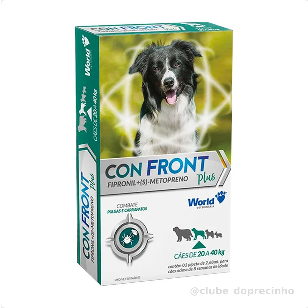 ConFront Plus Antipulgas para Cães de 20 a 40Kg - 1 Pipeta de 2,68ml