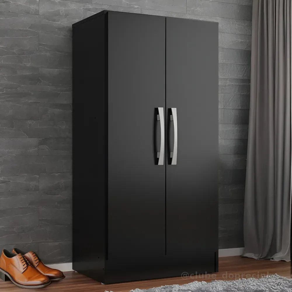 Armário Direto Sim Mu200 Preto 94cm X 46cm X 31cm 2 Portas