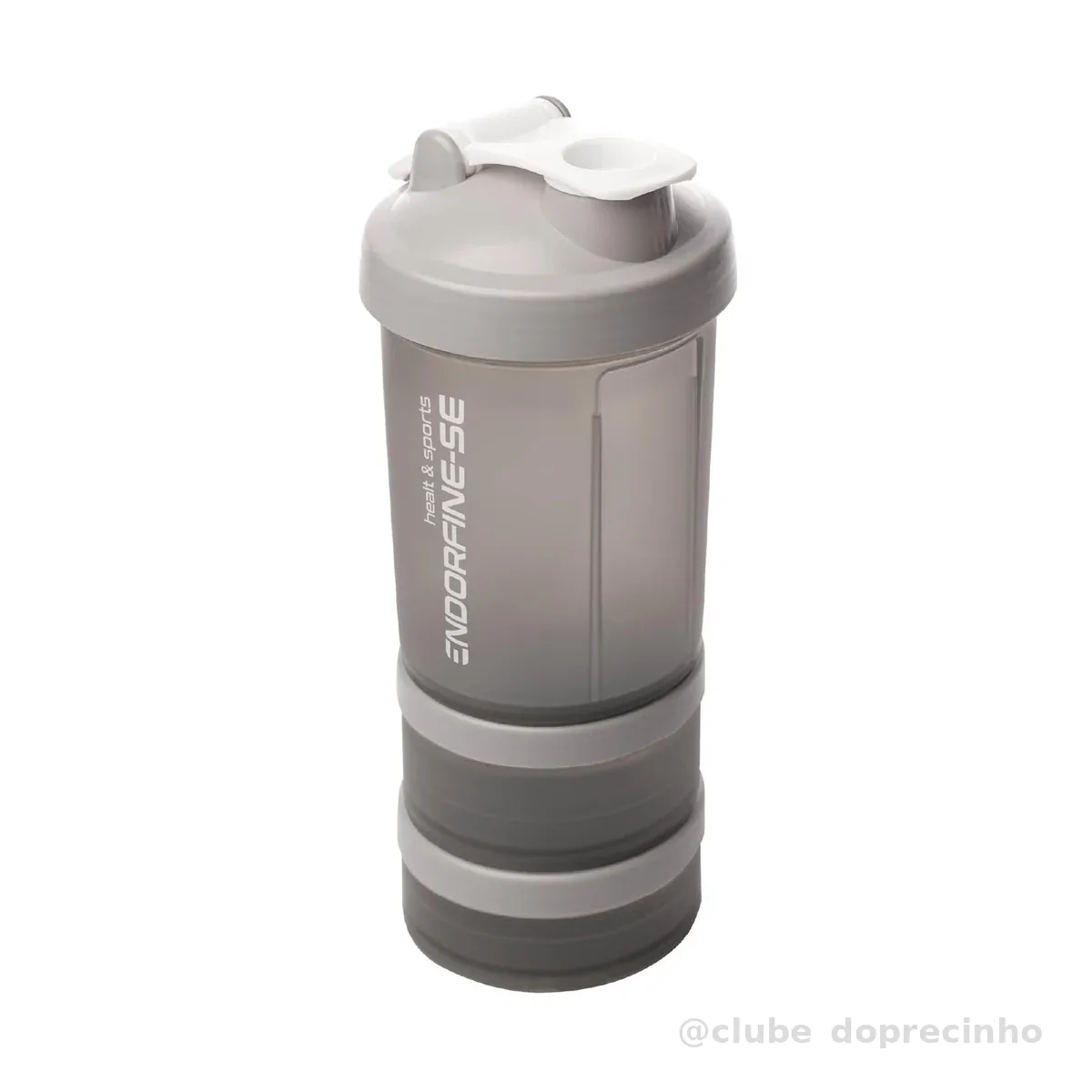 LYOR - Coqueleira shaker 3 em 1 - Performance Cinza 650ml