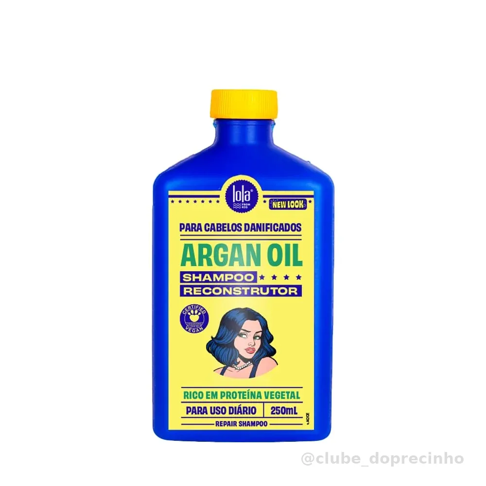 Lola From Rio – Óleo de Argan – Xampu, repara todos os tipos de cabelos danificados