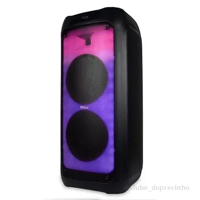 Caixa de Som Acústica Philco PCX7200, Bluetooth, Potente para Festas, Luzes Flash, Preto - 56603799