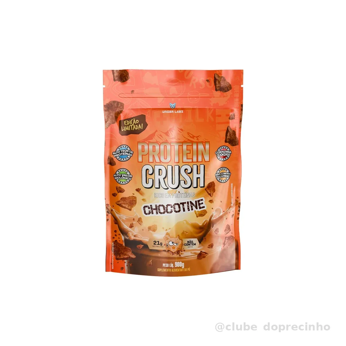 Protein Crush (900g) – Under Labz | 21g de Proteína por Dose, Sabor Incrível, Baixo Carbo, Alta Absorção – Suporte à Hipertrofia e Recuperação Muscular (Único, Chocotine)