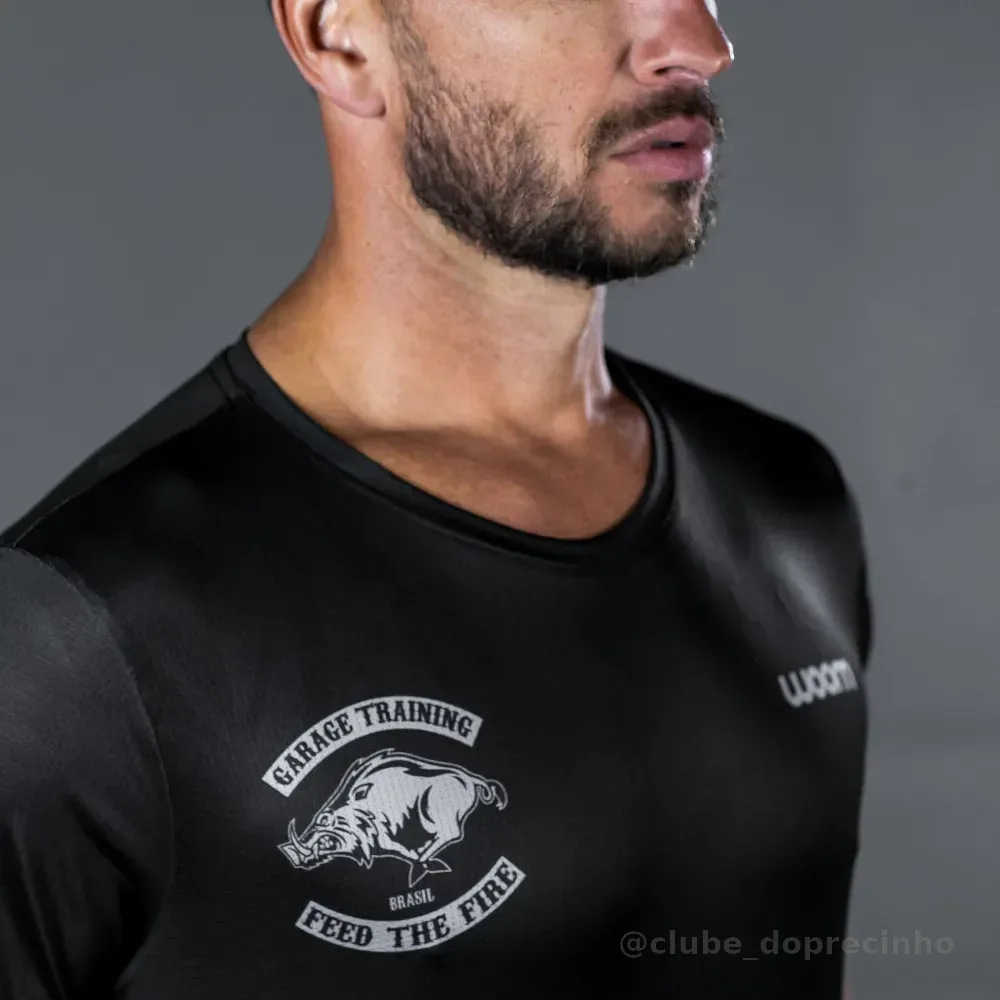 Camiseta Running Woom Garage Training Preto Masculina Ii Preto P