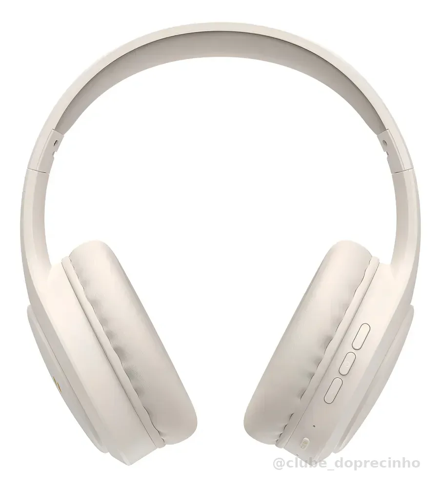 Fone De Ouvido Headphone Dapon H02d Bluetooth 5.1 Over-ear 22 Horas De Bateria Bege
