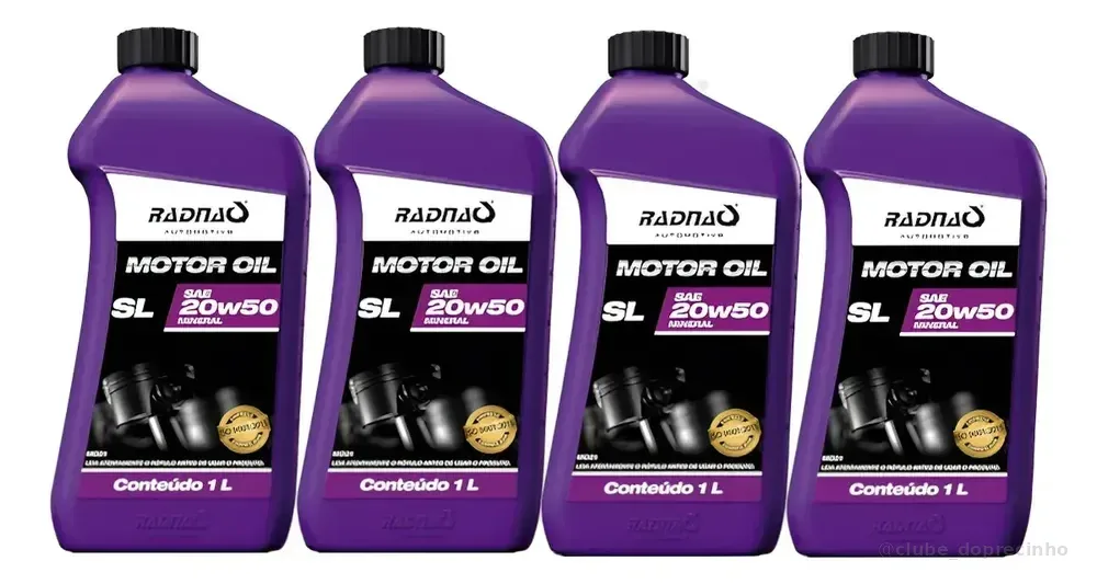 Óleo Motor Oil 20w50 Mineral Radnaq 4 Unidades