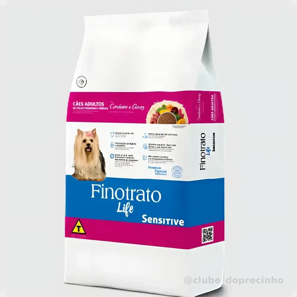 Ração Seca Finotrato Life Sensitive Cordeiro e Arroz Cães Adultos 10,1kg