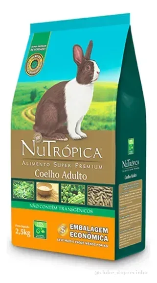 Ração Nutrópica Para Coelho Adulto Super Premium 2,5g