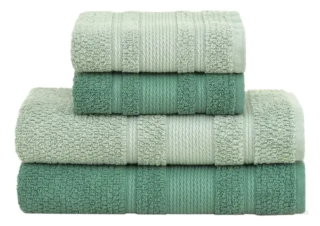 Jogo De Toalhas Buddemeyer Bella Extra Soft Banho 4 Peças Verde/verde Lisa