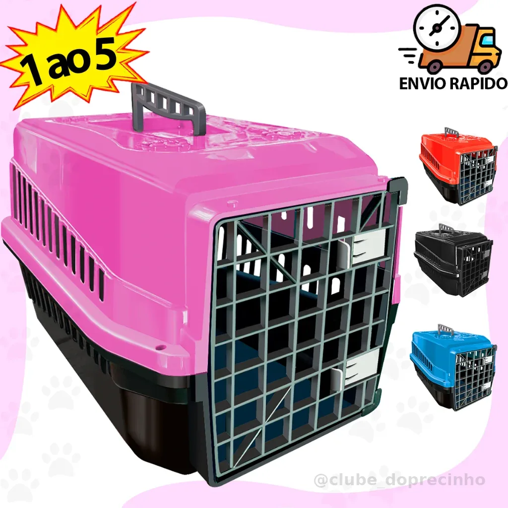 Caixa de transporte Transportadora Pet do 1 ao 5 Cachorro e Gato