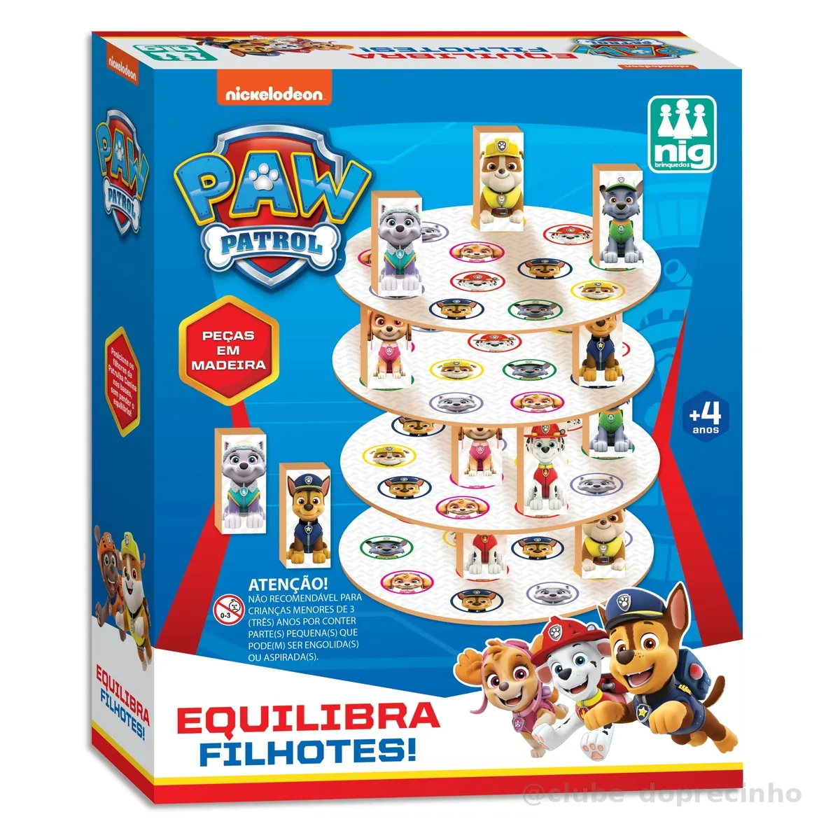 Nig Brinquedos Jogo Equilibra Filhotes Patrulha Canina