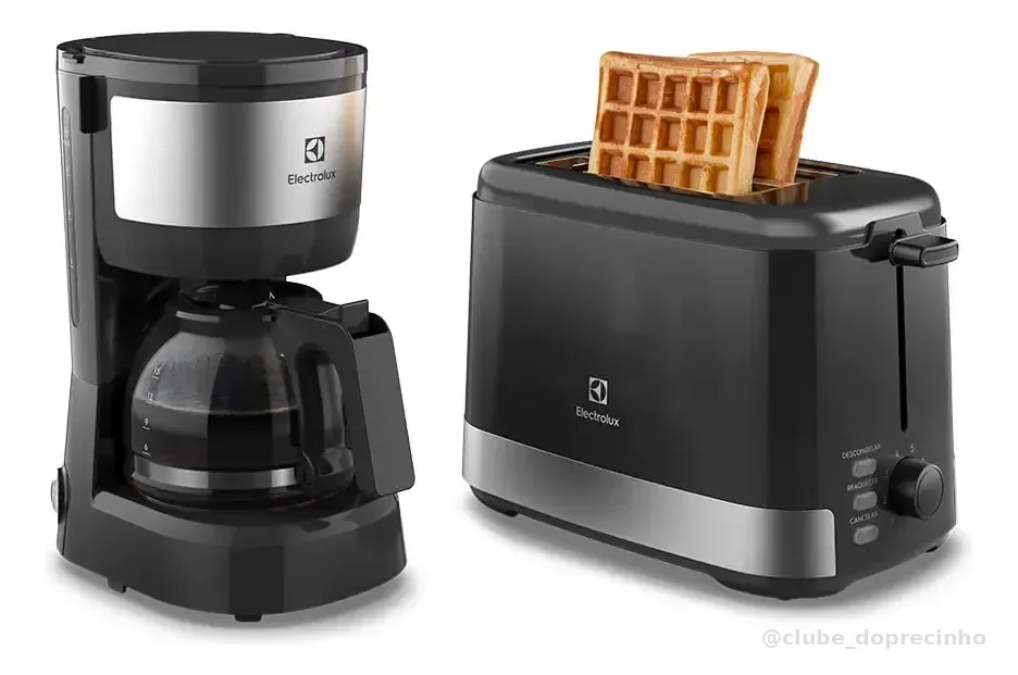 Cafeteira Elétrica Electrolux 15 Xícaras ECM10 + Torradeira 8 Níveis Efficient ETS10 Kit Café da Manhã Electrolux