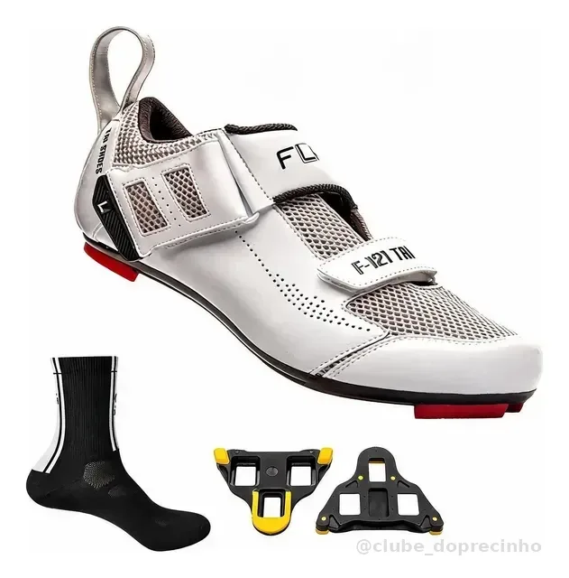 Sapatilha De Ciclismo Flr F-121 Triathlon Branca - 38 e 39