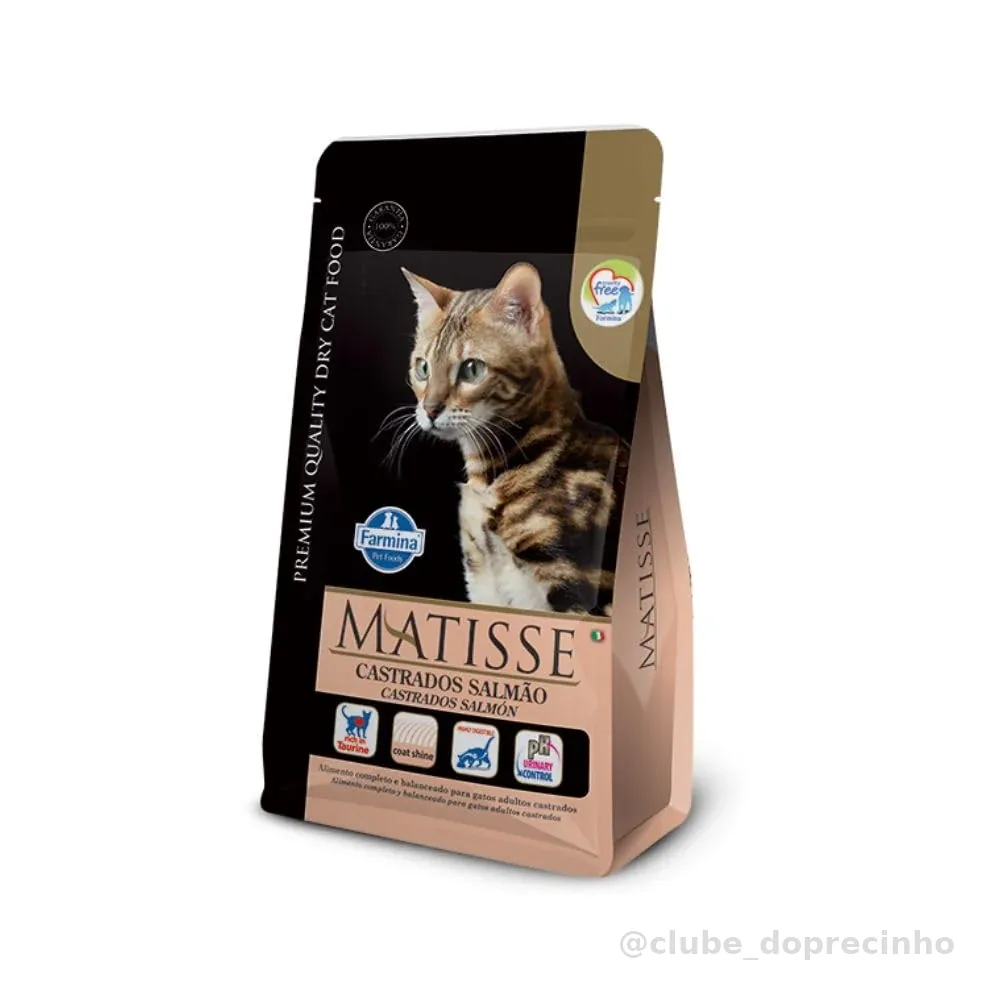 Matisse - Ração Farmina Salmão para Gatos Adultos Castrados - 7,5kg