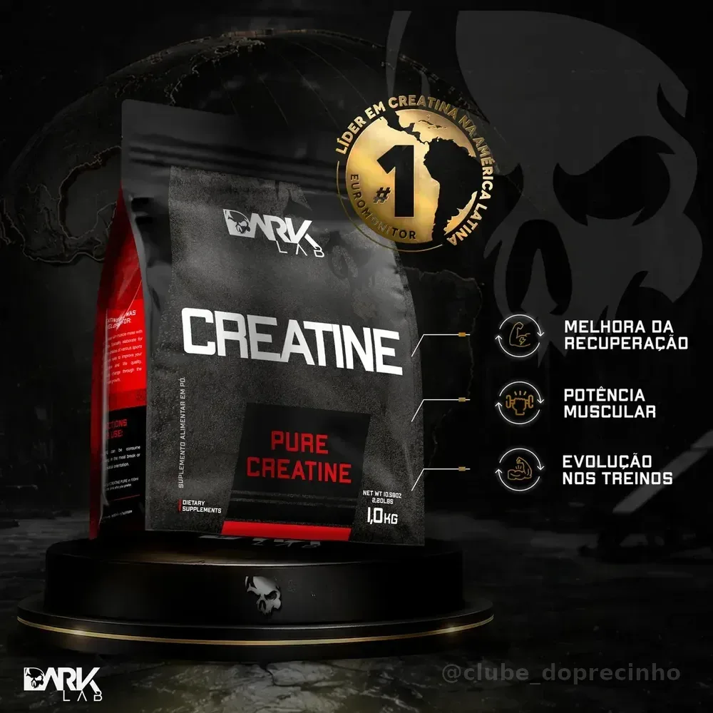 Creatina Monohidratada Pura 1kg Dark Lab Unidade Sem sabor