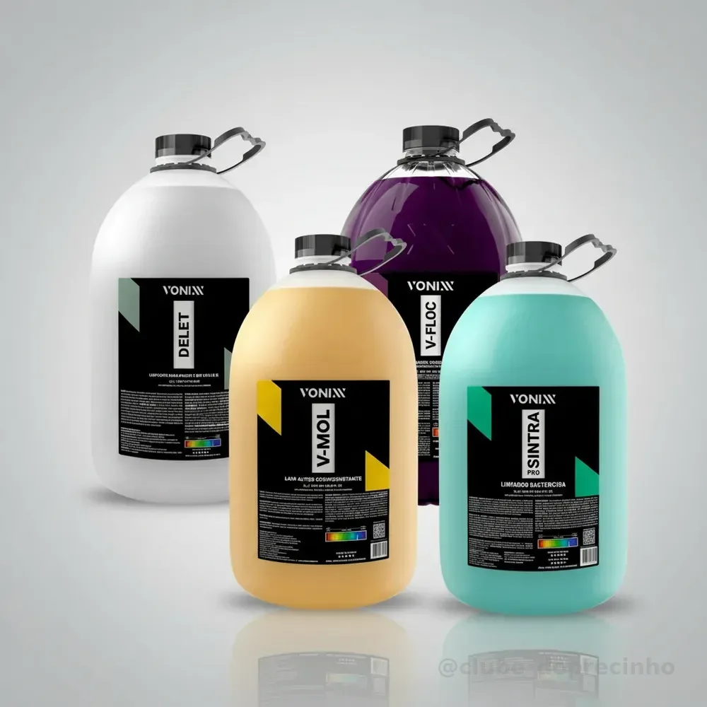 Mega Kit Lavagem 5l - V-floc + Sintra + V-mol + Delet Vonixx