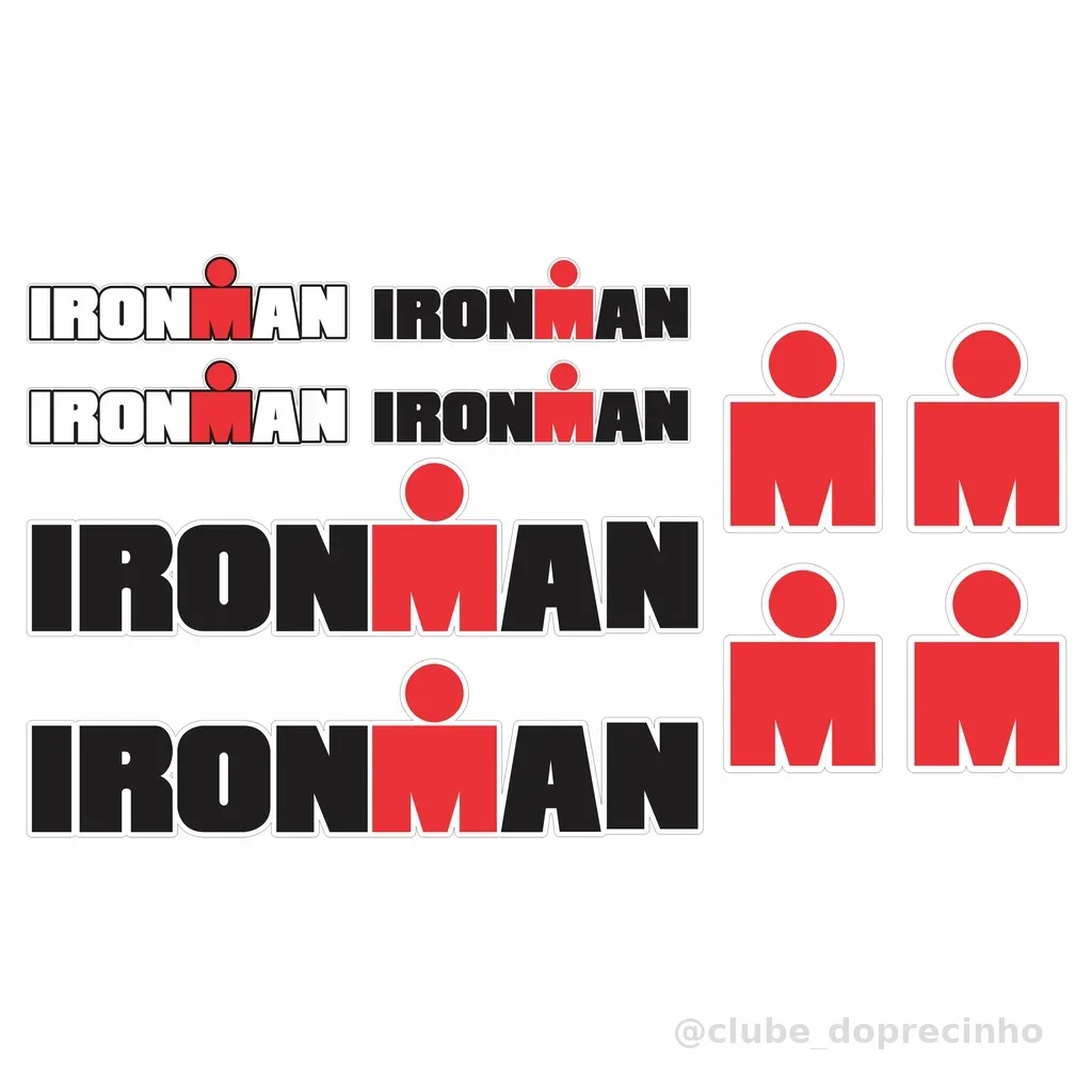 Adesivo Iron Man Triathlon Nada Corre Pedala Esporte