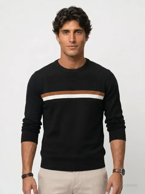 Suéter Masculino Blusa De Frio Tricot  Lã Inverno Trico