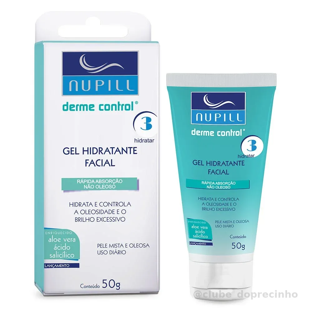 Nupill Gel Hidratante Facial Derme Control 50G