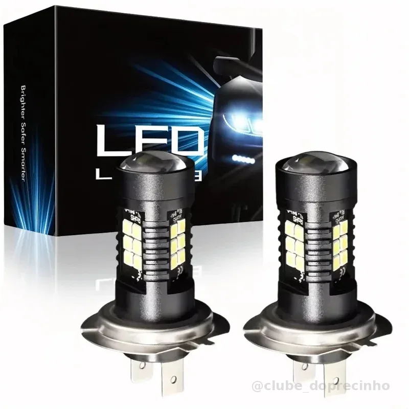 2 Pcs H7 LED Lâmpadas De Farol , Luz Distante E Próxima Integrada , Iluminação Omnidirecional De 360 Branca 6000K Usando