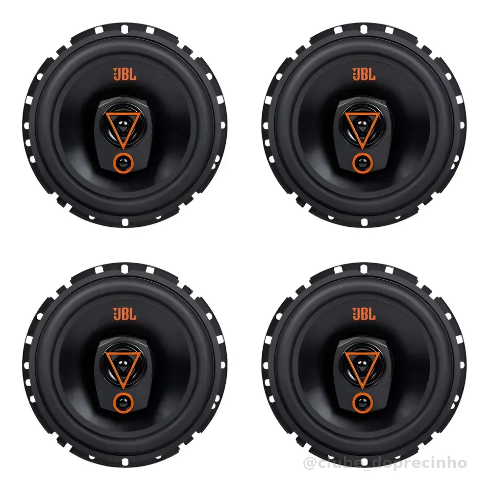 Kit 4 Falantes 6 Polegadas Jbl 6trms80 Triaxial 320w 4 Ohms Preto