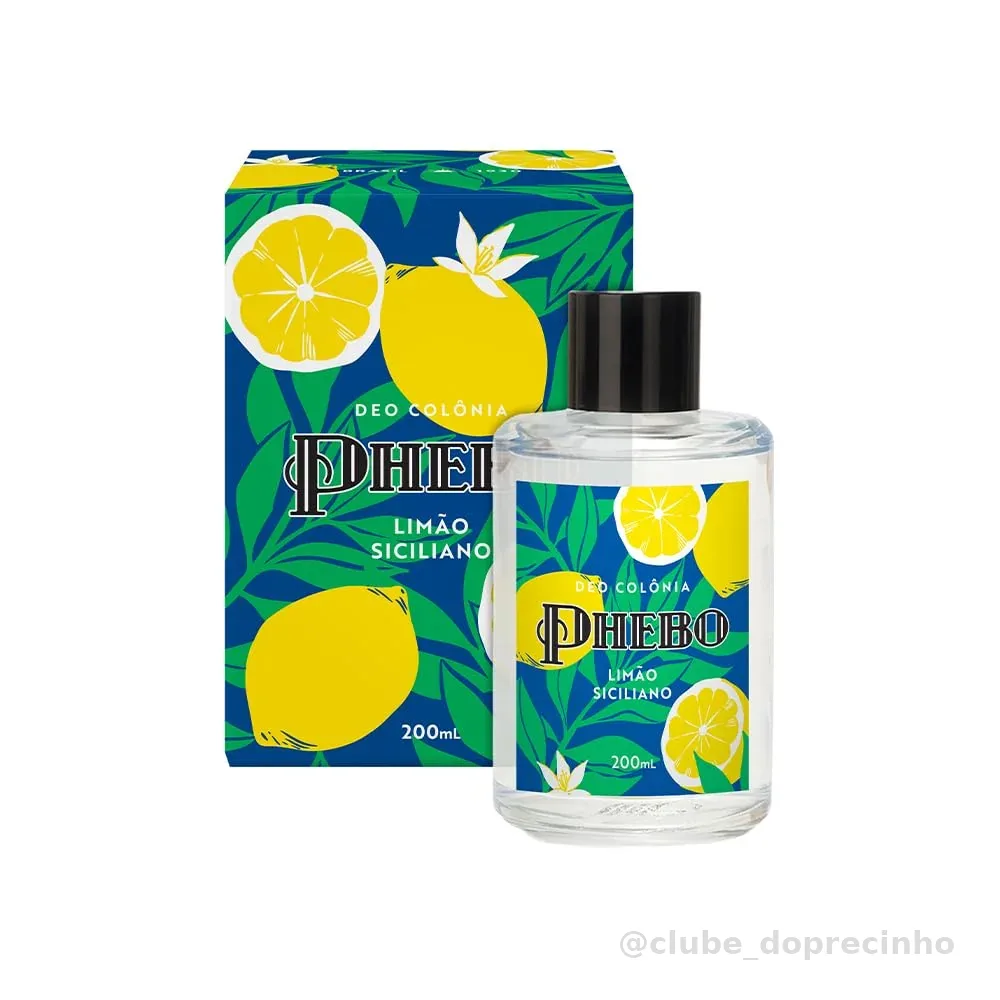 PHEBO - Deo Colônia Limão Siciliano 200ml