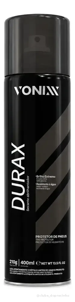 Durax Aerosol Pretinho Abrilhantador De Pneus 400ml Vonixx