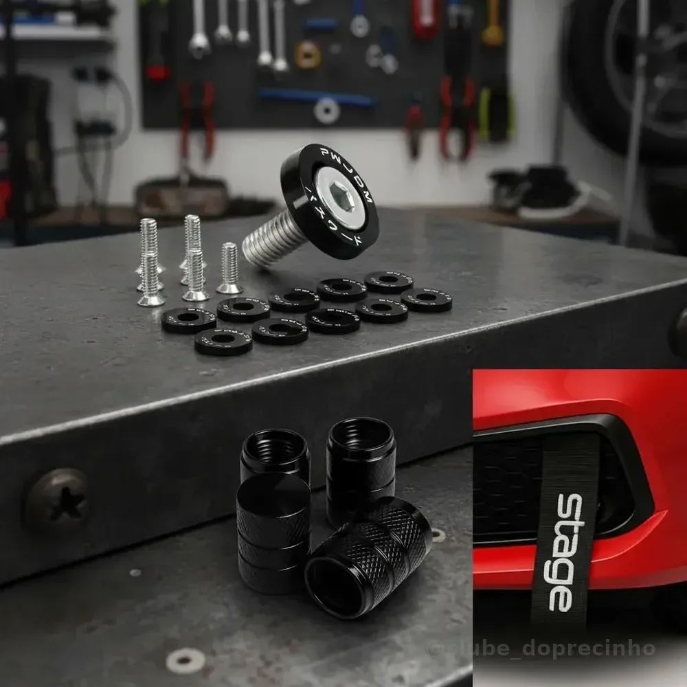 Kit Tow Strap Completo Tuning Ted Customs Premium Universal Preto