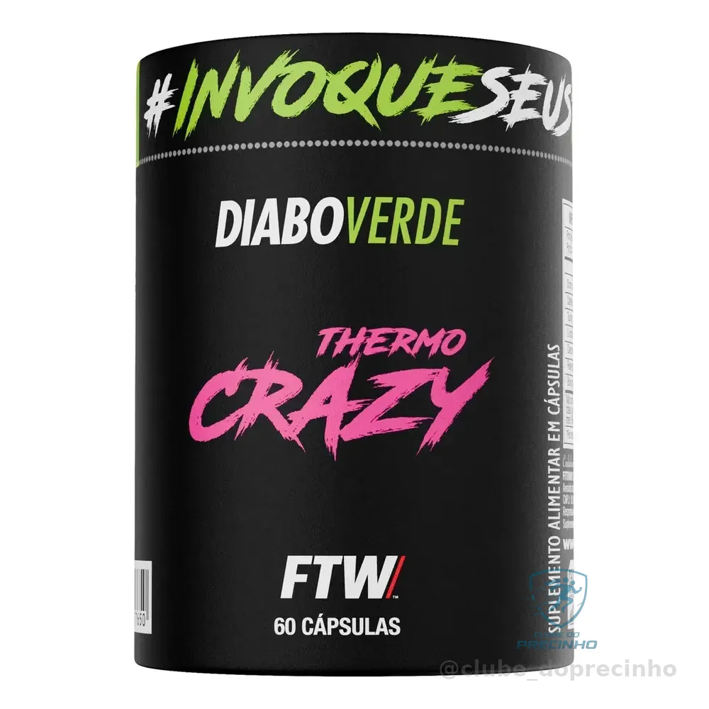 Termogênico Thermo Crazy Pote 60 Cáps Ftw - Diabo Verde 60 Cápsulas