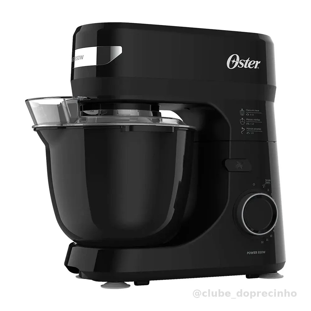 Batedeira Planetária Oster Black lll Power 850w 4 Litros Preta - 127v