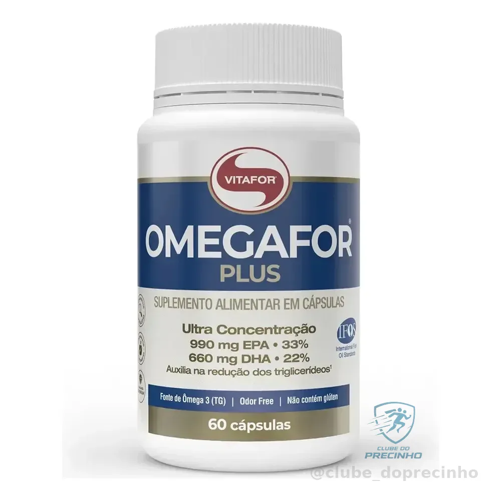 Omegafor Plus 60 Cápsulas Ômega 3 Vitafor Sem Sabor